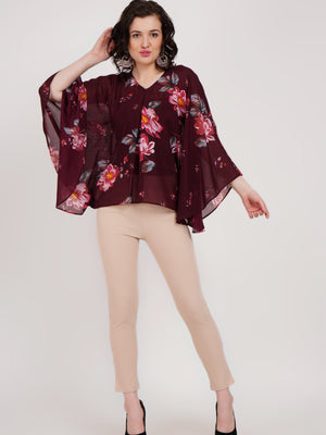 Maroon Kaftan Top