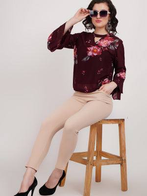 Maroon Long Sleeve Top